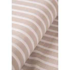 Len/viszkóz-csíkos.bézs/fehér