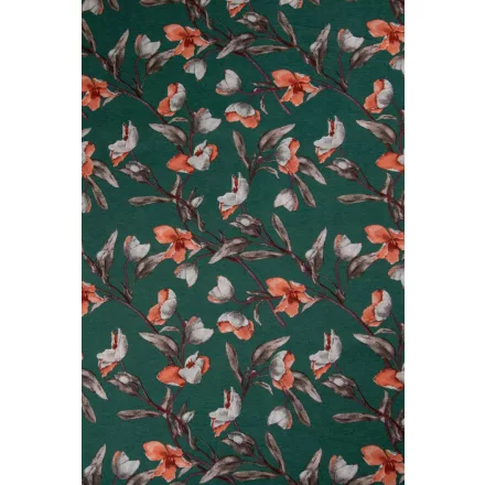 Dekorvászon-cotton flower.green