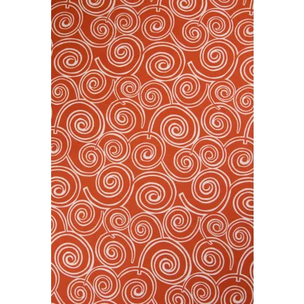 Dekorvászon-csigavonal mintás.narancs_12