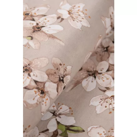 Dekorvászon-barackvirág.bézs