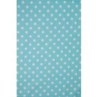 Pamutvászon-pöttyös.türkizkék/fehér_12