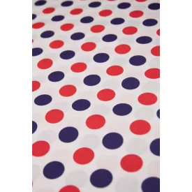 Pamutvászon-nagypöttyös.piros/kék-12