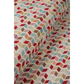 Jacquard lakástextil.színes rombusz