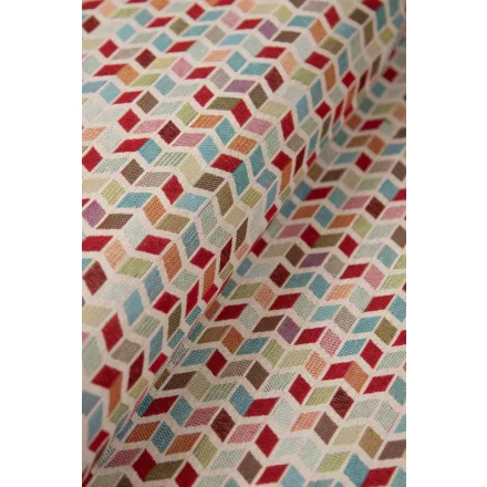Jacquard lakástextil.színes rombusz