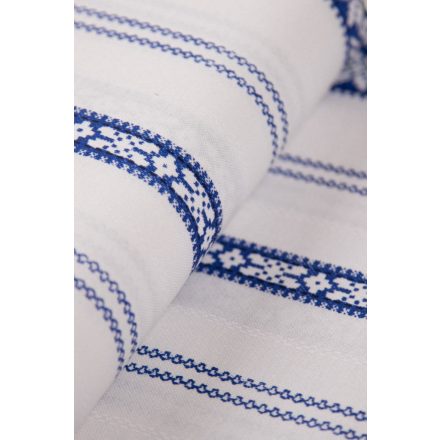 Pamutvászon-száda mintás.kék