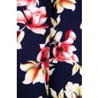 Viscose jersey-virágos. sötétkék