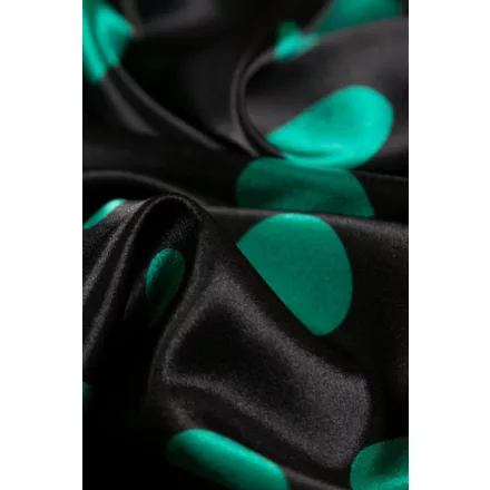Szatén-pöttyös.fekete/smaragdzöld_12