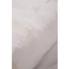 Rusztikus bordűrös himzett szövet.fehér