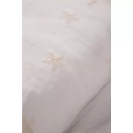 Rusztikus bordűrös himzett szövet.fehér