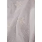 Rusztikus bordűrös himzett szövet.fehér