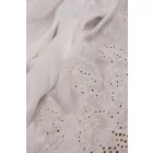 Rusztikus bordűrös himzett szövet.fehér