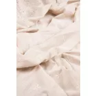 Rusztikus bordűrös himzett szövet.bézs