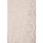 Rusztikus bordűrös himzett szövet.bézs