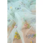 Tüll-himzett virágos.türkiz_13