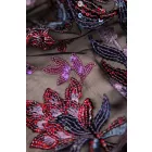 Tüll-himzett/flitteres.kék