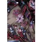 Tüll-himzett/flitteres.kék