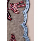 Tüll-himzett/flitteres.kék