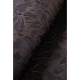 Jacquard hatású selyem.sötétkék