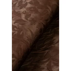 Jacquard hatású selyem.barna