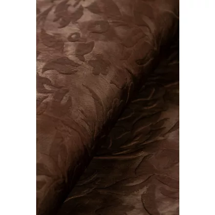 Jacquard hatású selyem.barna