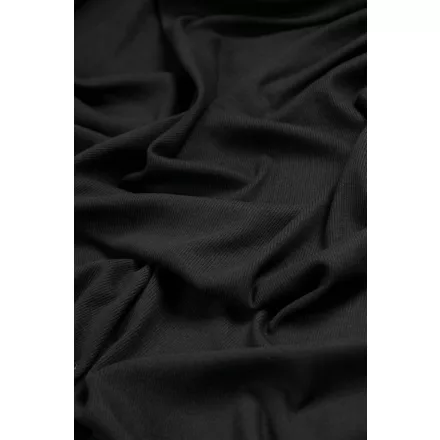 Modal-bordás jersey.fekete
