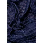 Chiffon-lurex mintás.sötétkék