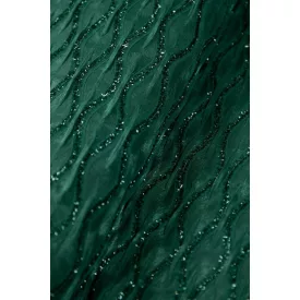 Chiffon-lurex mintás.sötétzöld