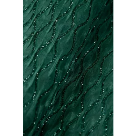 Chiffon-lurex mintás.sötétzöld