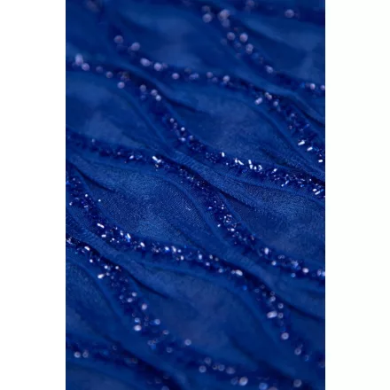 Chiffon-lurex mintás.királykék