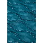 Chiffon-lurex mintás.petrolkék