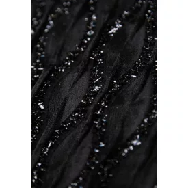 Chiffon-lurex mintás.fekete
