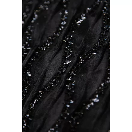 Chiffon-lurex mintás.fekete