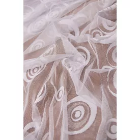 Nylon függöny 180cm-karikás.fehér
