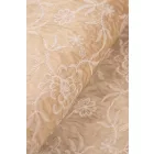 Tencel-üvegfényű/himzett.bézs