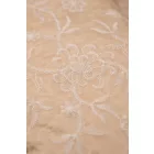 Tencel-üvegfényű/himzett.bézs