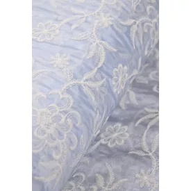 Tencel-üvegfényű/himzett.világoskék