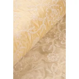 Tencel-üvegfényű/himzett.sárga