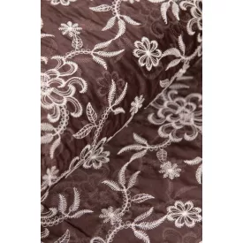 Tencel-üvegfényű/himzett.barna