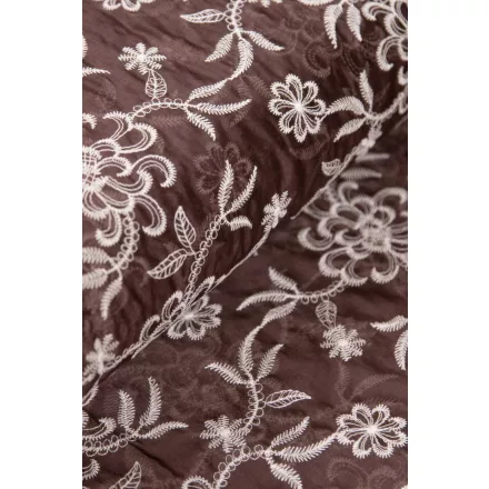Tencel-üvegfényű/himzett.barna
