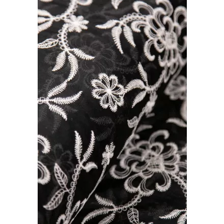 Tencel-üvegfényű/himzett.fekete