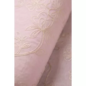 Tencel-üvegfényű/himzett virágos.rózsaszín