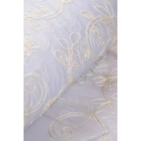 Tencel-üvegfényű/himzett virágos.világoskék