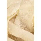 Tencel-üvegfényű/himzett virágos.sárga