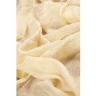 Tencel-üvegfényű/himzett virágos.sárga