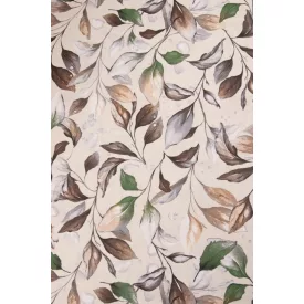 Dekorvászon-leveles.barna