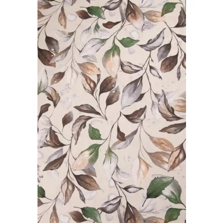 Dekorvászon-leveles.barna