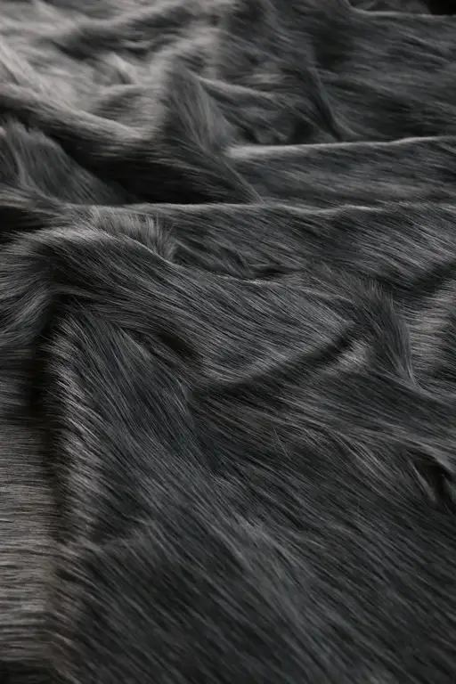 Műszőrme long grey 